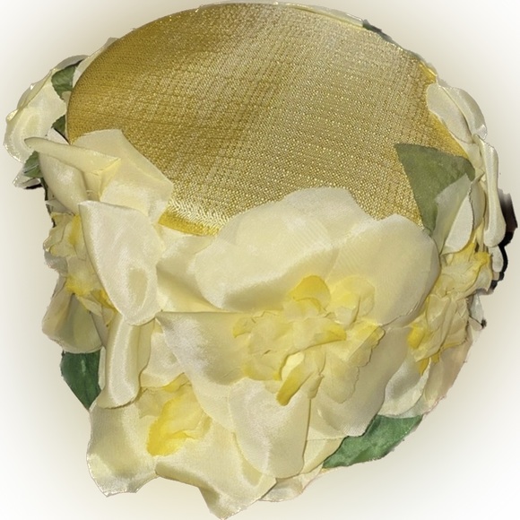 Vintage 1950s Flower Garden Hat - Picture 2 of 8